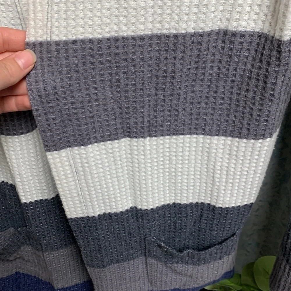 Justice Waffle Knit Cardigan Duster Sweater Size 14
